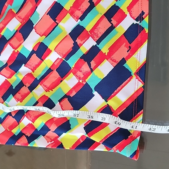 Evan Picone Sleeveless Cowl Neck Dress - Size 14, Multicolor Pattern - Picture 13 of 14